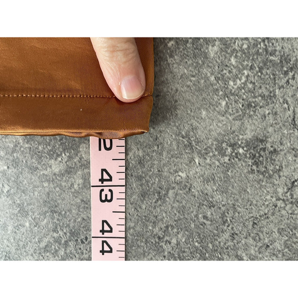 Forever 21 Wide Leg Women Pants Womens Small Rust Satin Drapey Fairy Relaxed - Picture 11 of 12